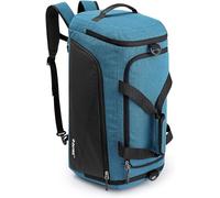 G4Free Sac à dos de voyage 3 voies 45 L/60 L Grand sac de sport avec compartiment humide et compartiment à chaussures pour voyage, natation, yoga, randonnée, camping, bleu paon, 60L, Décontracté