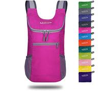G4Free Sac à Dos Petit 11L Pliable Ultra-Léger Sac de Randonnée pour Voyage Camping Sport Vélo Homme Femme, rose rouge, 11L