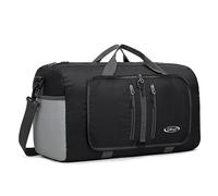 G4Free Sac de Sport Pliable de 40 L/65 L, Sac à Dos de Voyage Hydrofuge, Sac de Transport léger pour la Nuit, Le Week-End, Le Sport, Homme et Femme, Noir., 40 l