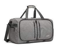 G4Free Sac de Sport Pliable de 40 L/65 L, Sac à Dos de Voyage Hydrofuge, Sac de Transport léger pour la Nuit, Le Week-End, Le Sport, Homme et Femme, Gris Clair, 65L