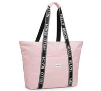G4Free Sac fourre-tout de plage imperméable à l'eau sac à bandoulière sac de plage grand sac de sport sac de courses pour femme, Rose, 2E+1 x 24 x 8 cm