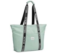 G4Free Sac fourre-tout de plage imperméable et résistant au sable, grand sac de sport, sac de courses pour femme, vert clair, 21.6 x 5.5 x 15.9 Zentimeter