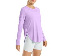 G4Free T-Shirt de Sport pour Femme UPF 50+ Protection UV à Manches Longues Séchage Rapide pour Les Mouvements Aquatiques Course à Pied Randonnée