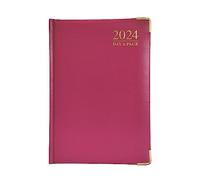 G4GADGET Agenda 2024 de luxe 2024 avec un jour par page, couverture avant rembourrée et couverture rigide, bords dorés