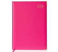 G4GADGET Agenda semainier 2026 A4 - Bords dorés - Couverture rigide - Rose
