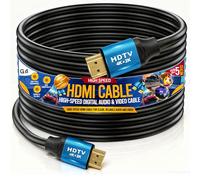 G4GADGET Câble HDMI haute vitesse 5 m, 4K/2K Ultra HD HDMI vers HDMI, connecteurs plaqués or, 3D, Ethernet - pour PS5, PS4, Xbox, ordinateur portable, TV, moniteur, projecteur