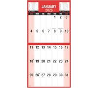 G4GADGET Calendrier mural 2026 avec impression géante mensuelle - Planificateur à grands chiffres facile à lire avec jours fériés britanniques | Organiseur à spirale à suspendre pour la maison, le