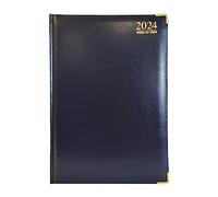 G4GADGET G4 Agenda semainier 2024 avec couverture rigide et papier 70 g/m² Bleu Format A5