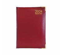 G4GADGET G4 Agenda semainier 2024 avec couverture rigide et papier 70 g/m² Rouge Format A5