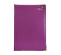 G4GADGET G4 Agenda semainier 2024 avec couverture rigide et papier 70 g/m² Violet Format A5