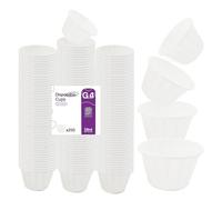 G4GADGET Lot de 250 pots à médicaments en papier ciré de 28 ml - Gobelets jetables résistants aux fluides pour résine époxy, mélange, pilules, sauce et peinture - Petits gobelets en papier ciré pour