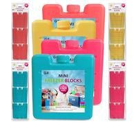 G4GADGET Lot de 3 mini blocs de congélation réutilisables pour glacière, sac isotherme, boîte à déjeuner et pique-nique - Petits blocs de glace de 8 cm pour sacs isothermes, voyage et camping