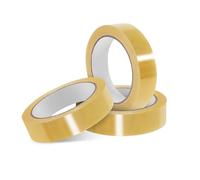 G4GADGET Lot de 3 rouleaux de ruban adhésif transparent solide pour emballage cadeau, scellement de colis, boîtes de déménagement, projets d'artisanat et utilisation au bureau - 24 mm x 40 m