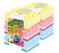 G4GADGET Lot de 6 éponges à récurer Robustes - Éponge de Cuisine Double Face Extra absorbante pour la Vaisselle, Les casseroles, Les poêles et Le Nettoyage de la Voiture - Mousse Durable et Tampon à