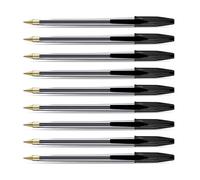 G4GADGET Nice Style Lot de 25 stylos à bille Pointe moyenne Écriture lisse Noir