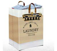 G4GADGET Panier à linge avec poignées, grand panier à linge pliable, bac de rangement pliable pour vêtements sales, pour chambre à coucher, salle de bain, dortoir et salon