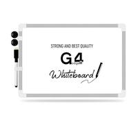 G4GADGET Petit tableau blanc magnétique double face A3 30 x 40 cm effaçable à sec avec 1 marqueur et 2 aimants, pour bureau, école, maison, enseignants et enfants