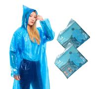G4GADGET Poncho de pluie en plastique bleu - Imperméable et réutilisable pour adulte - Poncho d'urgence léger et portable pour homme et femme