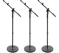 G4M Pied de Micro à Perche Télescopique avec Socle en Fonte, lot de 3