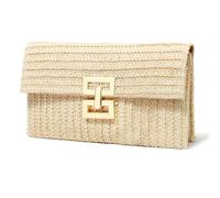 G4ZS5Z0G1 Sac à main en paille pour femme, sac à main de créateur, sac à main de soirée, sac à bandoulière décontracté pour l'été, la plage, Beige - Sans chaîne, Taille unique