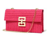 G4ZS5Z0G1 Sac à main en paille pour femme, sac à main de créateur, sac à main de soirée, sac à bandoulière décontracté pour l'été, la plage, rose, Taille unique
