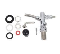 G5/8in Thread Adjustable Beer Faucet, Beer Tap for Kegs, Chrome Plated Brass and Stainless Steel Draft Beer Keg Faucet with Flow Control Valve, Compatible with Most Beer and K