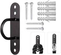 G5 HT SPORT 【Anneau d'ancre mur/plafond Ø12 cm pour bataille corde ou entraînement en suspension】Eye Plate Support en acier peint, vis et chevilles incluses, support de fitness Home-Gym & Pro