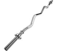 G5 HT SPORT Barbell CURL chromé 120 cm [ Diamètre charge 25 mm] Poignée antidérapante | Fermeture à vis | Charge maximale 130 kg