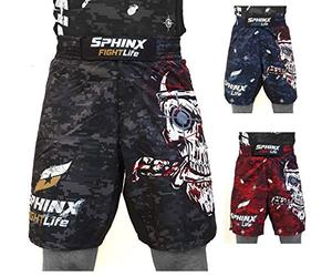 G5 HT SPORT Bermuda MMA Pro Skull Sphinx/Pro MMA Short Skull (XL, rouge)