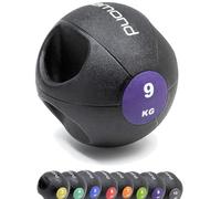 G5 HT SPORT DIAMOND Boule médicale double poignée de [3 à 10 kg] | Ø de 21 cm à 28 cm | Pour Fitness, Réhabilitation pour Home Gym et Gym (9 kg)