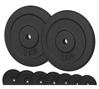 G5 HT SPORT Disque en Fonte Ø 25 mm 2 pièces de 2 kg Adulte Unisexe, 2 x 2 kg