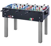 G5 HT SPORT Roberto Sport Baby-foot de table fabriqué en Italie avec barres télescopiques et plateau en verre trempé incassable, boules et spray inclus, noir
