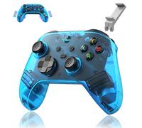 G6 Manette de jeu sans fil,manette PC Bluetooth 5.3 avec support pour téléphone,5 modes de connexion, compatibilité multi-plateforme,Android 6.0,manette de jeu avec boutons personnalisables (Bleu)