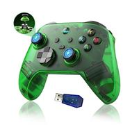 G6 Manette PC Sans Fil Manette PC avec récepteur USB,Manettes Bluetooth pour Android,Joysticks & Gâchettes Électromagnétiques/Bouton arrière à programmation macro,400mAh,5 modes de connexion (Vert)