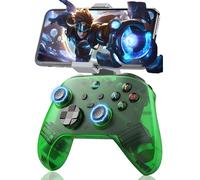 G6 Manette PC Sans Fil Manette PC avec Support,Manettes Bluetooth 5.3 pour Android,Joysticks & Gâchettes Électromagnétiques/Bouton arrière à programmation macro,400mAh,5 modes de connexion (Vert)