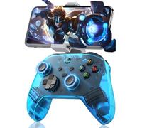 G6 Manette PC Sans Fil Manette PC avec Support,Manettes Bluetooth 5.3 pour Android,Joysticks & Gâchettes Électromagnétiques/Bouton arrière à programmation macro,400mAh,5 modes de connexion (Bleu)