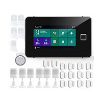 G60 Tuya WiFi GSM Sécurité du système d'alarme Température Humidité Affichage des applications d'armement des empreintes digitales Kit d'alarme sans fil(5XL)