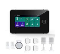 G60 Tuya WiFi GSM Sécurité du système d'alarme Température Humidité Affichage des applications d'armement des empreintes digitales Kit d'alarme sans fil(D)