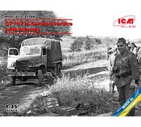 G7107 En German Service With Infantry 1:3 5 Plastique Model Kit Icm