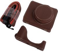 G7X G7X II G7X III Vintage Leather Camera Case Cover For Canon PowerShot G7X G7X Mark II G7X Mark III DSLR Camera Protective Case With Strap,brown,Popular