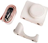 G7X G7X II G7X III Vintage Leather Camera Case Cover For Canon PowerShot G7X G7X Mark II G7X Mark III DSLR Camera Protective Case With Strap,white,Popular