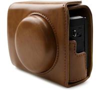 G7X II G7X III Étui Étui vintage en cuir pour appareil photo reflex numérique Canon PowerShot G7 X Mark II/G7 X Mark III Étui de protection avec sangle, marron, Trousse de beauté
