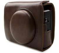 G7X II G7X III Étui-Étui vintage en cuir pour appareil photo reflex numérique Canon PowerShot G7 X Mark II/G7 X Mark III-Étui de protection avec sangle,café,Trousse de beauté Marron
