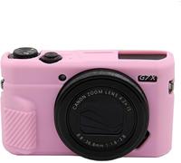 G7X Mark II Ultra Slim Lightweight Soft Silicone Protective Case Cover for Canon PowerShot G7X Mark II (Without Lens Cap) (Pink)