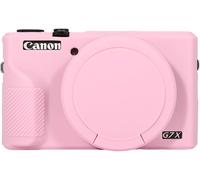 G7X Mark III Ultra Slim Lightweight Soft Silicone Protective Case Cover for Canon PowerShot G7X Mark III Camera with Removable Lens Cover (Pink)