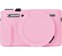 G7X2 Digital Camera Case for Canon G7 X Mark II Soft Silicone Protective Case Cover with Lens Cap for Canon G7X II Camera Pink