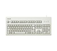 CHERRY G80-3000, Clavier Mécanique Filaire, Disposition EU (QWERTY), Connexion USB, Robuste, Touches Programmables, MX BLACK Switches, Gris clair