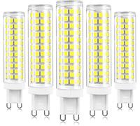 G9 LED Ampoule 136 Perles LED 1500LM 15W 2835SMD Dimmable LED Bi-pin Lights Ampoule de maïs LED AC 220V pour Lustre Éclairage Domestique, Faisceau à 360 degrés,Cold white,5 Pack