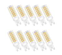 G9 LED Ampoules, 9W Ampoule Economie d Energie, SMD 2835 LED Lamps, Equivalent 70W Ampoules Halogènes, Blanc Chaud 3000K,700 Lumens, AC 220-240V, Non Dimmable, Lot de 10