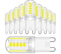 G9 LED Bulbs,3W Equivalent 30W Halogen Lamp,Cool White 6000K 360LM Flicker-Free AC/DC 220-240V for Bedroom,Living Room,Kitchen,Garden,Non-Dimmable,Pack of 10